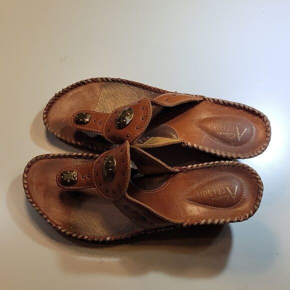 CLARKS ARTISAN COLLECTION WEDGE THONG SANDAL - Picture 5 of 13